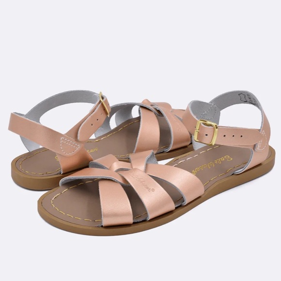 SALTWATER SANDALS Rose Gold Big Girl Original Style - Picture 8 of 8